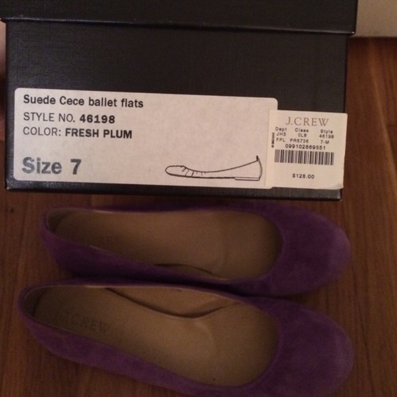 J. Crew Suede Cece Ballet Flats - Size 7 - Picture 4 of 4